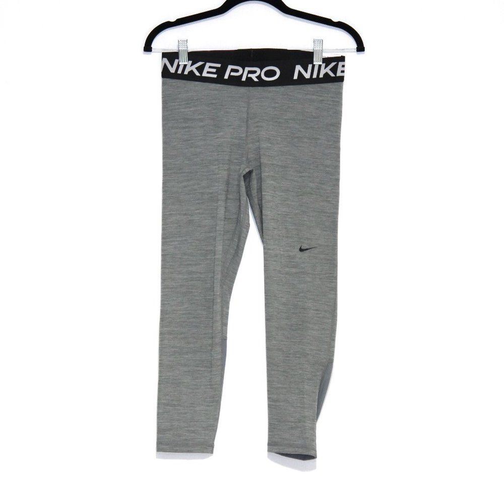 NWT Gray Nike Pro Crop Leggings